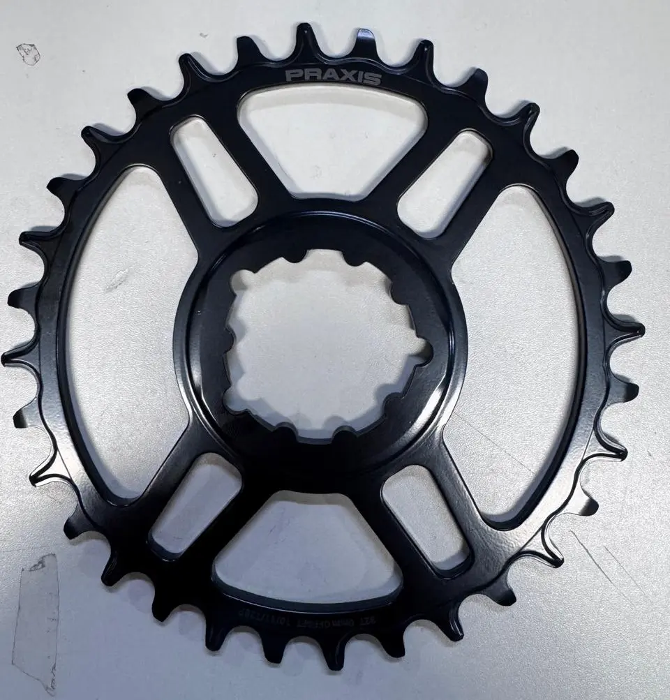 MONOPLATO PRAXIS DM1X | MTB | MONTAJE DIRECTO | "SRAM 3T" | 0MM OFFSET | NEGRO (SIN MAQUINADO)