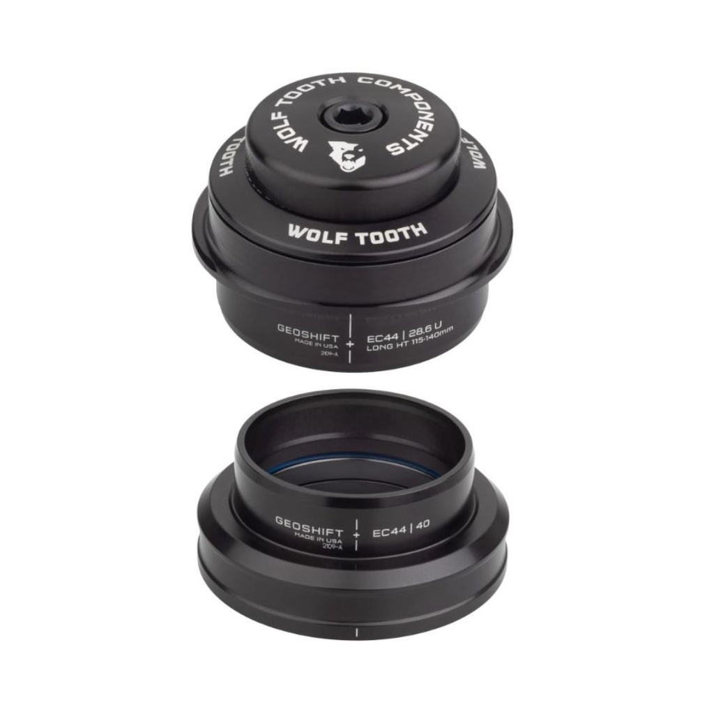 WOLFTOOTH 2 Degree GeoShift Performance Angle Headset EC44/28.6 Upper, EC49/40 Lower / Short 90 - 114 mm