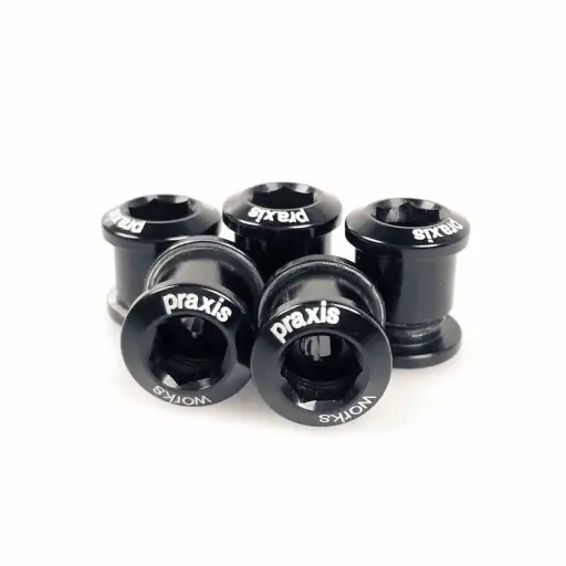 [PS-TP-0001] KIT DE TORNILLOS PRAXIS PARA BIELAS RUTA AL BLK 5/6mm ROAD (5pk)