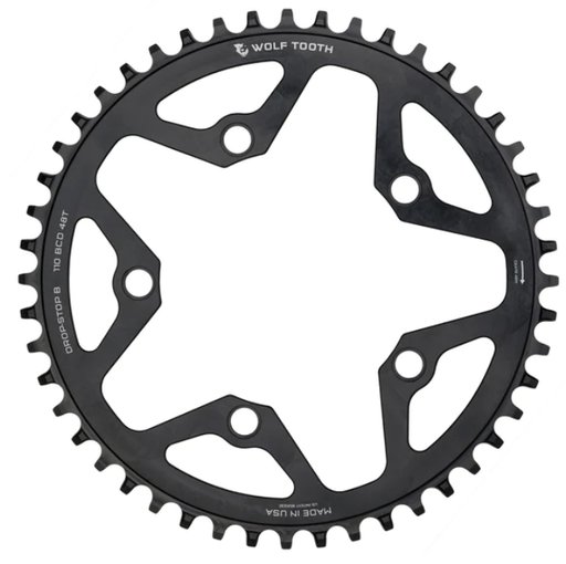 [WT-11048-FT] WOLFTOOTH MONOPLATO 110 BCD Para Gravel / CX / Road Chainrings (Shi-12V) NEGRO